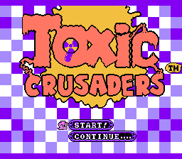 Toxic Crusaders title screenshot